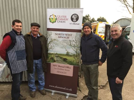 Rodney Wilson; North West Armagh Group Manager, Alexander Nicholl; NW Armagh Group Chairman, Arthur Maginnis; NW Armagh Group Manager and Victor Chestnutt; UFU Deputy President.
