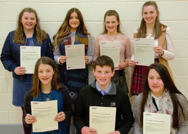 Members from Newtownards YFC who have recently been awarded certificates for taking part in the National AQA unit award scheme