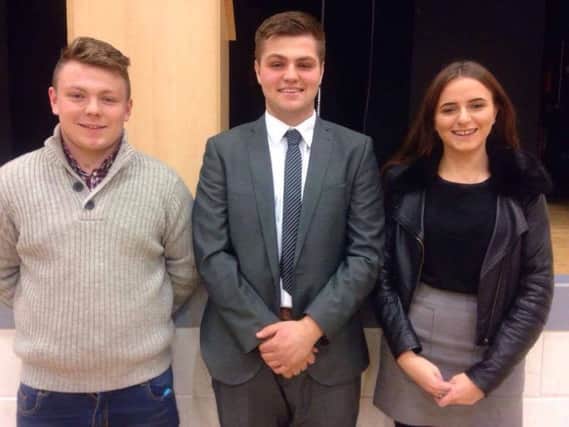 The Kilrea YFC group debating team were placed second at the heats. The team consisted of Adam Alexander, Timmy Davidson and Abbie Canning