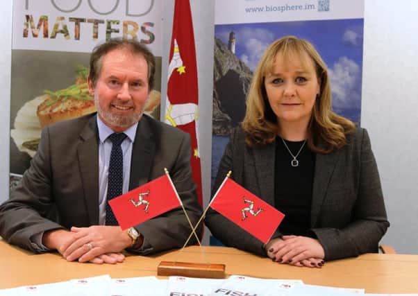 Fisheries Minister Michelle McIlveen and Isle of Man Minister for Environment, Food and Agriculture Geoffrey Boot