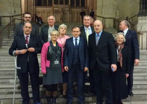 South Down MP Margaret Ritchie with George Eustice and organisation representatives who attended the meeting in London