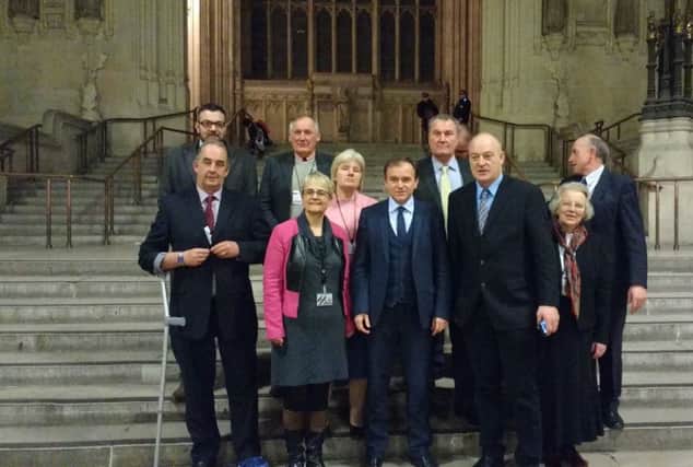 South Down MP Margaret Ritchie with George Eustice and organisation representatives who attended the meeting in London