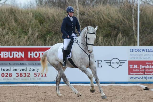 Harriet Pele Riding Drumcill Grey Ambition, winners of the PreNovice A Class