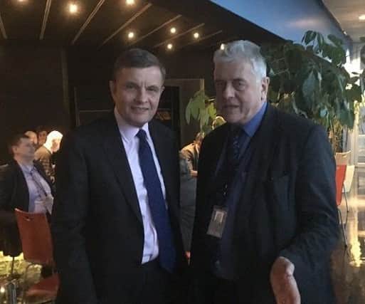 Jim Nicholson MEP meeting with David Jones MP, Minister of State at the Department for Exiting the European Union (DExEU) in Strasbourg this week