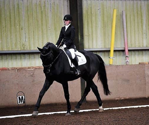Sharon Watters and Ricardo come top of Class 2 riding Prelim 2. Pictures by Equi-Tog