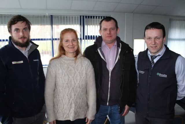 Attending the lameness workshop in Lisburn: Ina Hoepfl, veterinarian, Fivemiletown; John Donnelly, farmer, Lisburn; Rory McKeever, veterinarian, Portadown; and Tommy Armstrong, provita