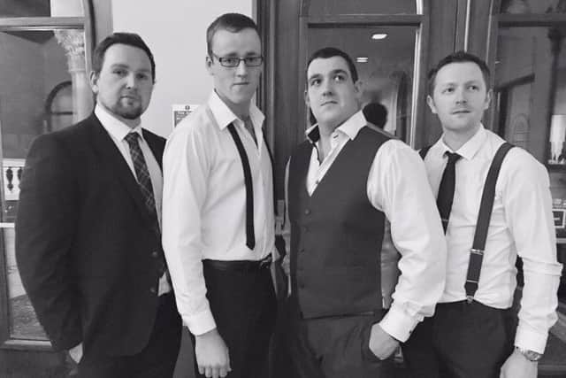 Take Thon boyband picture consist of, left to right, Jonny McFeeman, William Beattie, Jason Clyde and David Dunlop