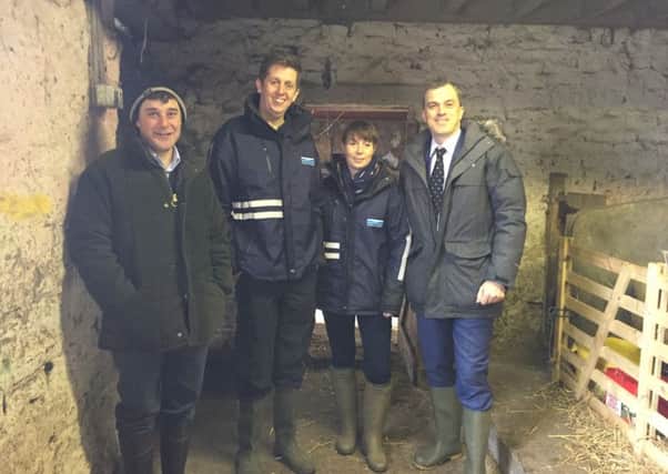 From left to right: Jonathan Grayshon, Paul Carter and Lisa Harrowsmith of Yorkshire Water and Julian Smith MP