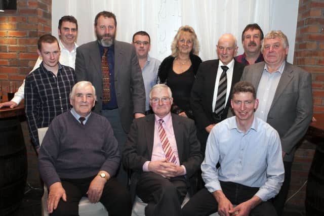 Ballycastle & District Horse Ploughing Society held their annuall presentation dinner on Friday night. And pictured along with Chairman Danny Matthews (front centre), are Office Bearers and committee members.