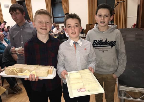 Junior boys from Glarryford YFC kept busy serving tea