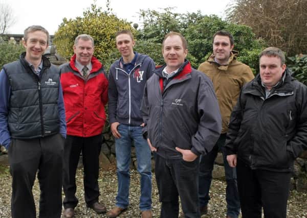 Holstein NI's Open Day has attracted overwhelming support from the agricultural industry. Pictured at the launch of the event are, Gary Watson, Dairy Herd Management; Alastair Sampson, Ecosyl from Volac; Gregg Stewart, Rite Engineering; Dennis Torrens, World Wide Sires; Francis Burns, Mill Farm Hoofcare; and Derek Patterson, S&E Care Trade.