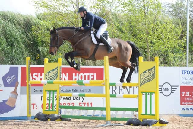 Peter Smyth riding Ballyheerin Bay Lad, winner of the 1.20m. Pictures: Victoria O'Connor