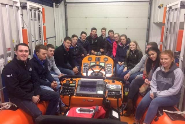Members enjoying the tour around Loughswilly Lifeboat Centre