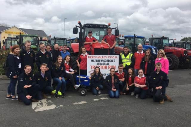Members of Derg Valley YFC at their recent annual charity tractor run