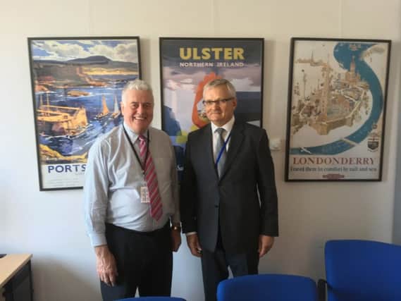 Ulster Unionist MEP Jim Nicholson with Estonian Minister for Rural Affairs, Tarmo Tamm.