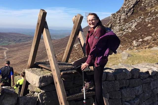 Grace Morrow from Moneyrea YFC at the Mourne Wall Walk