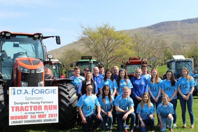 Members from Dungiven YFC pictured with Ria Forgie