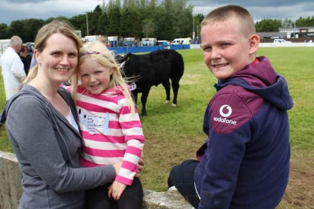 Maureen Scullion and her daughter Amy, from Ballymoney, enjoy a day-out at Ballymoney Show 2017 with Garth McClure, also from Ballymoney
