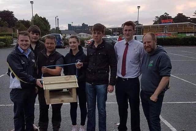 Members of Bleary YFC who took part in the YFCU Build It competition which is supported by Tesco. The team consisted of Laura Pennington, Matthew Scott, Jay Bunting and Jason Meredith.