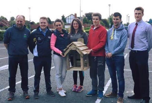 Members of Annaclone and Magherally YFC who took part in the YFCU Build It competition which is supported by Tesco. The team consisted of Andrew Sleator, Jack Thompson, Rachel Nelson and Emma Boyd