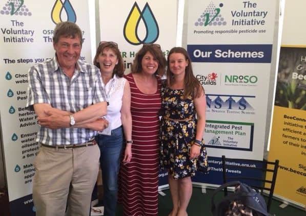 Pictured is Richard Butler, VI chairman, Patricia Erwin, UFU, Wendy Gray, CPA and Rebecca lamb VI at Cereals 2017.
