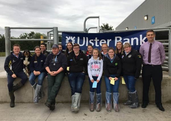 Co Armagh YFCU members are pictured with Ulster Bank representative James Fox at the Co Armagh beef and sheep stock judging heats