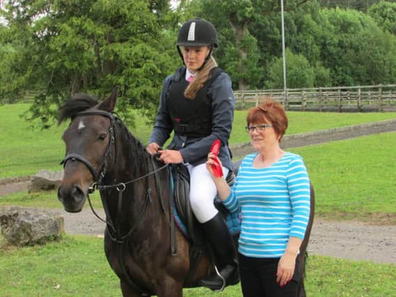 Jessica Honeyman and Star - second in 60cm class with Maria King, Ecclesville