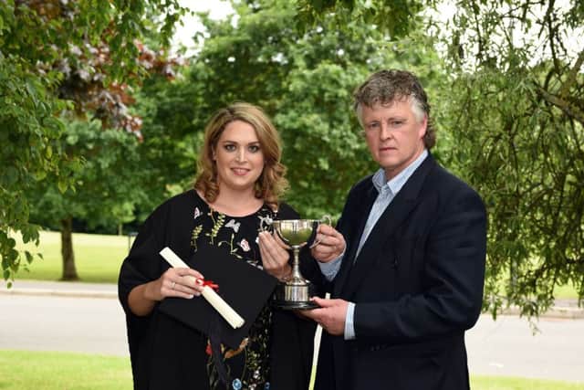 National Certificate in Food Technology graduate Pamela Morrison (Dromore) was awarded with the NIAPA prize by Mr James Lowe at the Loughry Campus Awards Ceremony. Pamela was rewarded for attaining the highest marks through part-time study.