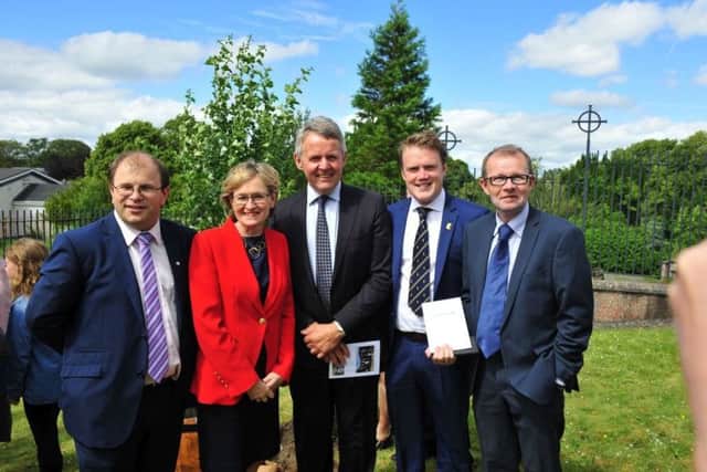 Pictured, left to right, are James Healy, President of Macra na Feirme, Mairead McGuinness , MEP, Barclay Bell, President of Ulster Farmers Union with James Speers, President of Young Farmers Clubs of Ulster and Keith Morrison, CEO of HSE NI
