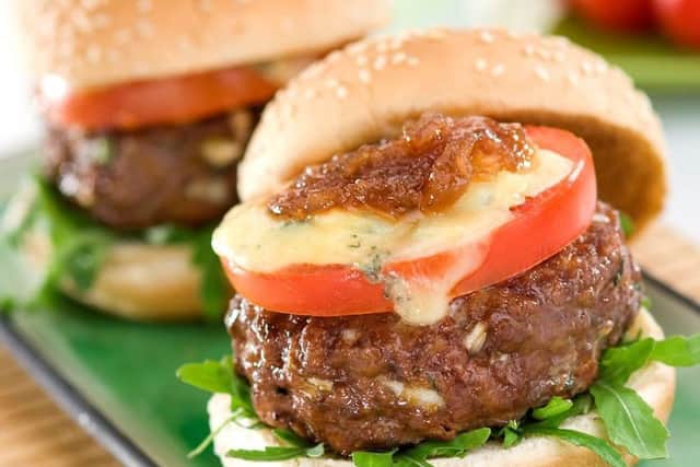 Steak burger with onion marmalade