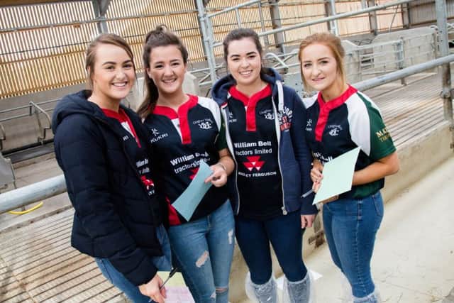 Clogher Valley YFC members at the YFCU stock judging finals day that was held at CAFRE, Greenmount
