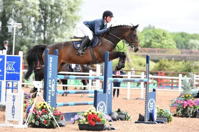 Meadhbh Mealiff riding Plamas (HSI), winners of the 1.10/1.15m YR Qualifier