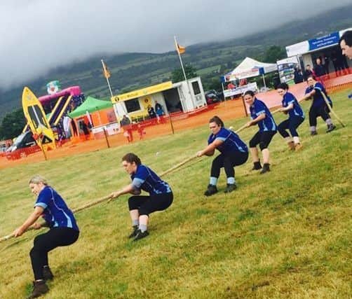 City of Derry YFC ladies tug o' war team who retained their title for the thirrd year running