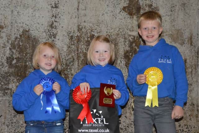 Under 12 winners at the Texel Open Night  stock judging competition