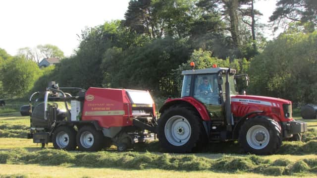 Steven McKay cutting silage at the Dark Hedges Armoy. PICTURE PATSY O BRIEN/MCAULEY MULTIMEDIA