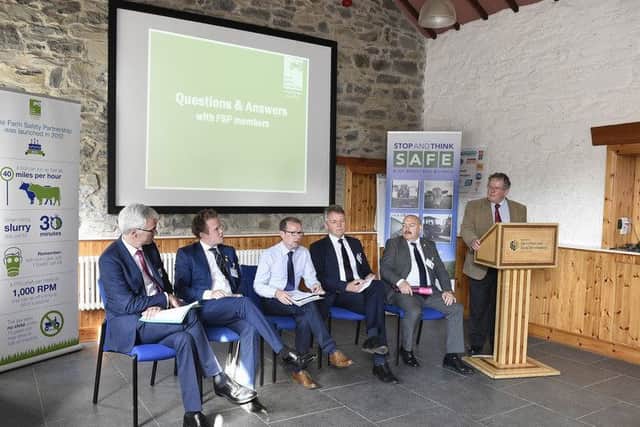 YFCU president James Speers was involved in a Q&A at the launch of the Farm Safety Partnership Action Plan. Pictures: Michael Cooper