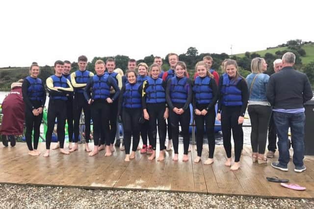 Members at the Edge Watersports centre for the summer daytrip