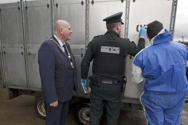 The PSNI were offering free farm machinery marking at the event to help prevent rural crime.