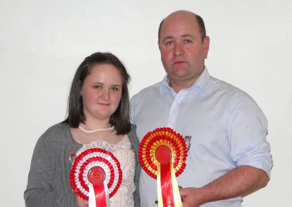Pre-Novice Pony and Junior Whip winner Gina Morrison with her father, club chairman Alwyn.