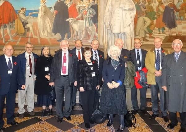 Family, friends and Trustees of the Henry Plumb Foundation outside the Lords Chamber for Lord Plumbs valedictory speech on Thursday 2nd November 2017