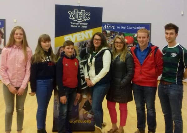 YFCU members competing at the Co Down and Co Armagh group debating heats