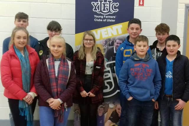 YFCU members competing at the Co Fermanagh, Co Tyrone and Co Londonderry group debating heats